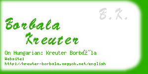 borbala kreuter business card